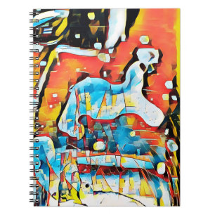Colourful Abstract Geometric Art Notebook