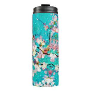 Colourful Abstract Geometric Background Pattern Thermal Tumbler