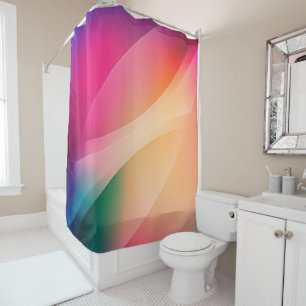 Colourful abstract geometric background shower curtain