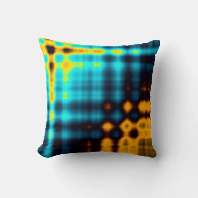 Colourful abstract geometric background with patte cushion (Front)