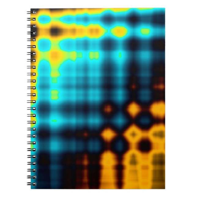 Colourful abstract geometric background with patte notebook (Front)
