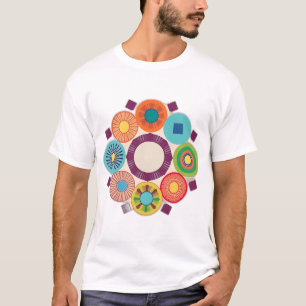 Colourful Abstract Geometric Circles T-Shirt