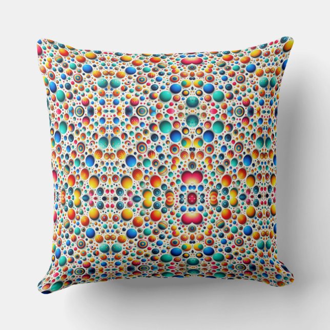 Colourful Abstract Geometric  Cushion (Back)