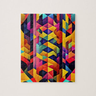 Colourful Abstract Geometric Jigsaw Puzzle