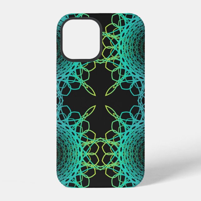 Colourful abstract geometric lace seamless pattern iPhone case (Back)
