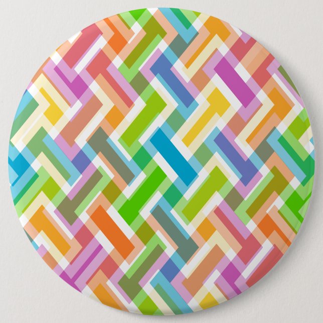 Colourful Abstract Geometric Pattern 6 Cm Round Badge (Front)