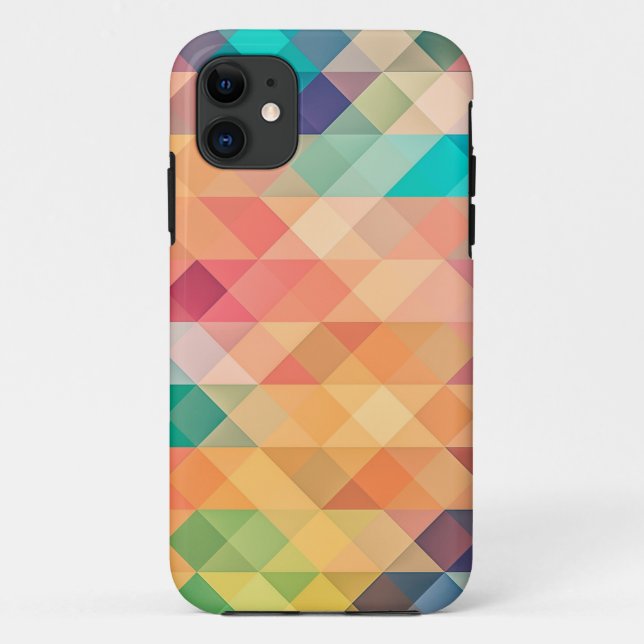 Colourful Abstract Geometric Pattern Case-Mate iPhone Case (Back)