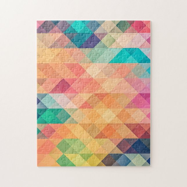 Colourful Abstract Geometric Pattern Jigsaw Puzzle (Vertical)