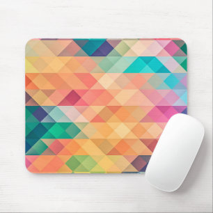 Colourful Abstract Geometric Pattern Mouse Pad