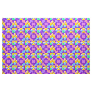 Colourful Abstract Geometric Patterns Fabric