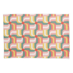 Colourful Abstract Geometric Pinwheels Pillowcase