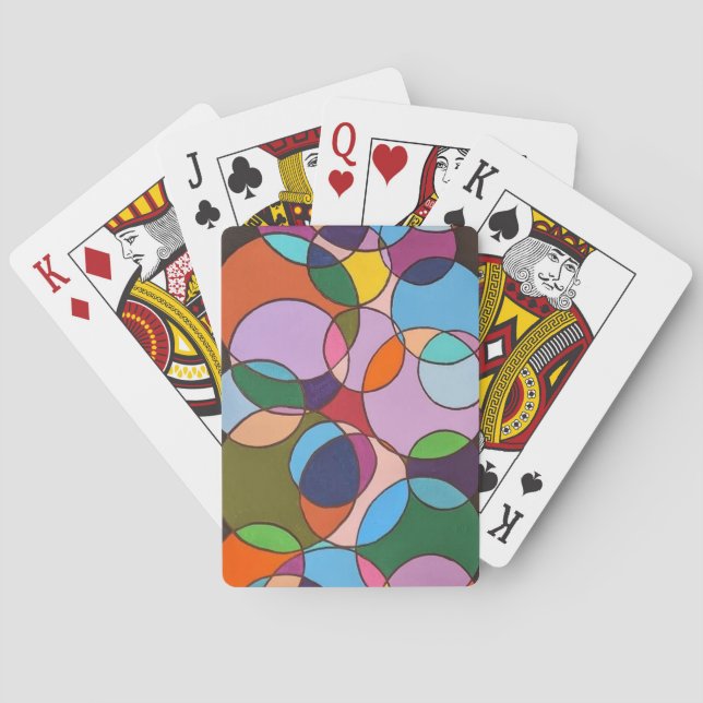 Colourful Abstract Geometric Playing Cards (Back)
