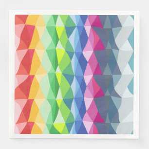 Colourful Abstract Geometric Rainbow Prism Art Napkin