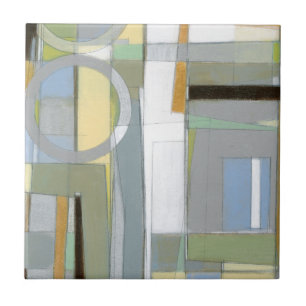 Colourful Abstract Geometric Shapes Ceramic Tile