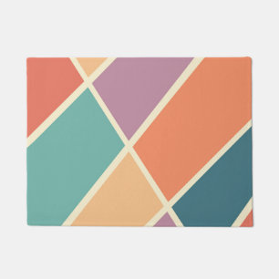 Colourful abstract geometric shapes design doormat