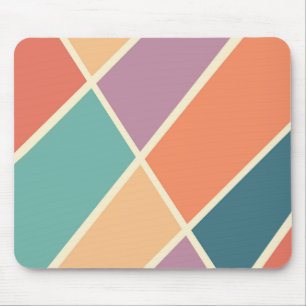 Colourful abstract geometric shapes design mouse pad