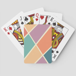 Colourful abstract geometric shapes design playing cards