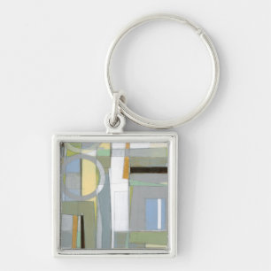 Colourful Abstract Geometric Shapes Key Ring