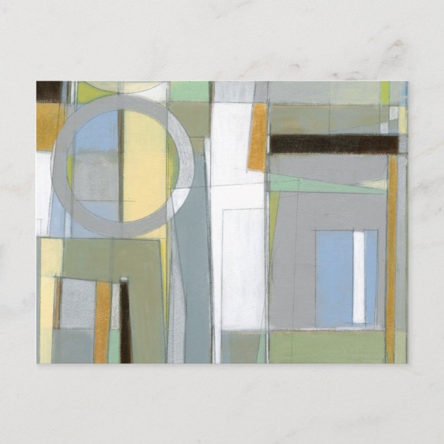 Colourful Abstract Geometric Shapes Postcard (Front)