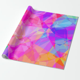 Colourful Abstract Geometric Shapes Prism Pattern Wrapping Paper
