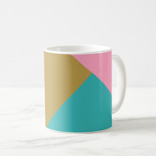 Colourful Abstract Geometry Colour Block Triangles Coffee Mug