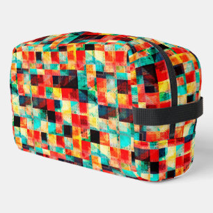 Colourful abstract geomtric bright element design dopp kit