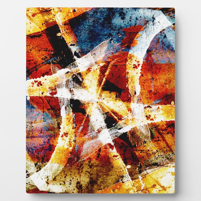 Colourful abstract graffiti plaque (Front)