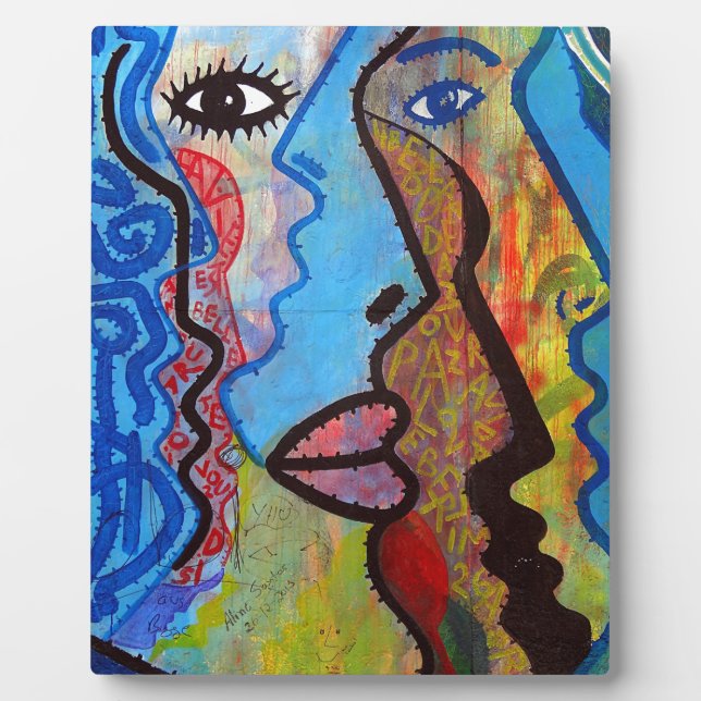 Colourful Abstract Graffiti Plaque (Front)
