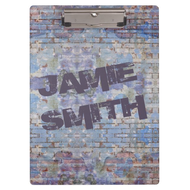 Colourful Abstract Graffiti Wall Street Art Clipboard (Front)
