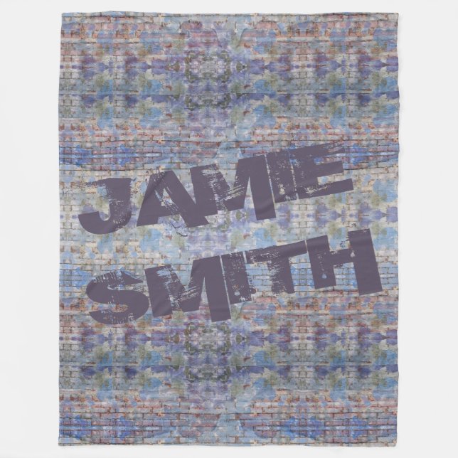 Colourful Abstract Graffiti Wall Street Art Fleece Blanket (Front)