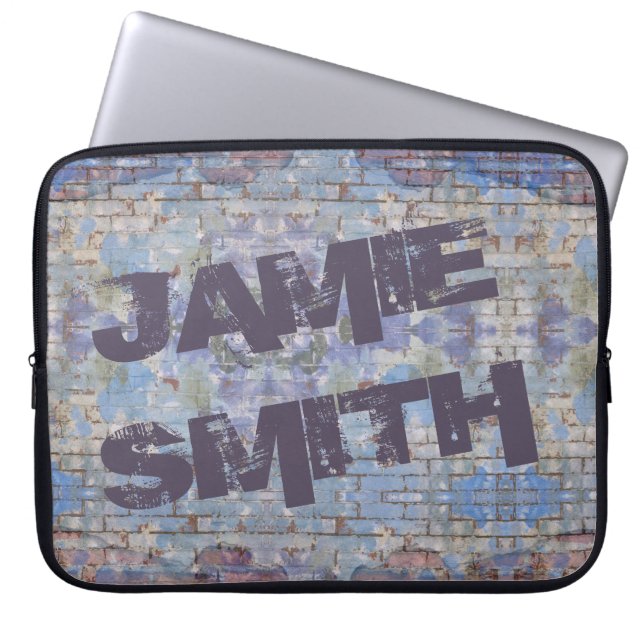 Colourful Abstract Graffiti Wall Street Art Laptop Sleeve (Front)