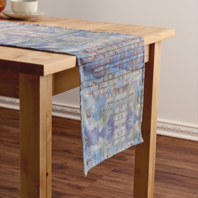 Colourful Abstract Graffiti Wall Street Art  Short Table Runner (In Situ)