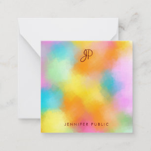 Colourful Abstract Handwritten Monogram Template