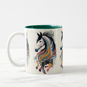 Colourful Abstract Horse Mug