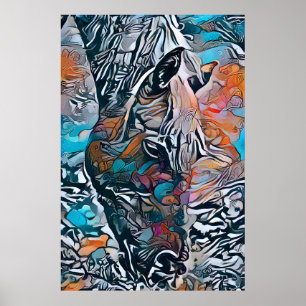 Colourful Abstract Horse Poster