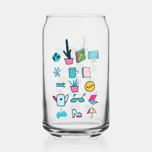  Colourful Abstract Icons Featuring Everyday Items Can Glass