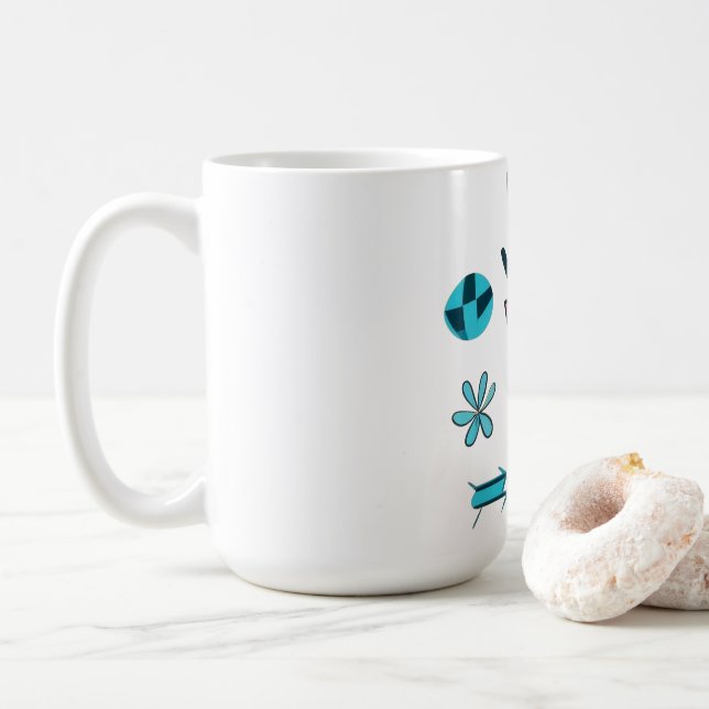  Colourful Abstract Icons Featuring Everyday Items Coffee Mug (With Donut)