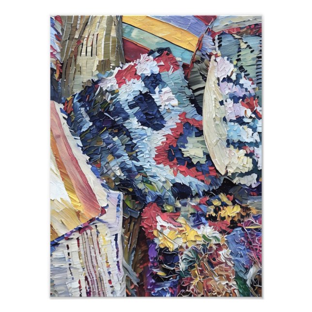 Colourful Abstract image with Rich Texture Photo Print (Front)