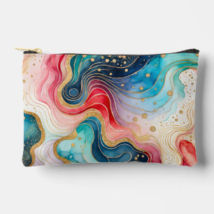 Colourful Abstract Ink Art Accessory Bag