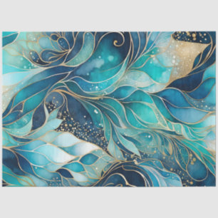 Colourful Abstract Ink Art Tissue Paper