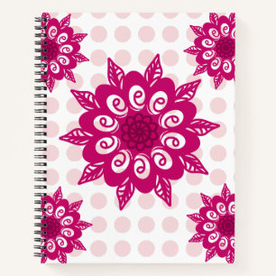 Colourful Abstract Kaleidoscope Flower Pattern Thr Notebook
