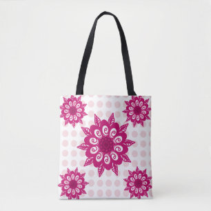 Colourful Abstract Kaleidoscope Flower Pattern Thr Tote Bag