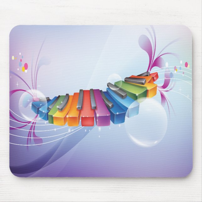 Colourful Abstract Keyboard Mouse Pad (Front)