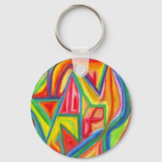 Colourful Abstract Keychain (Front)