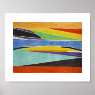 Colourful Abstract Landscape Art Print