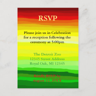 Colourful Abstract Landscape - RSVP Postcard
