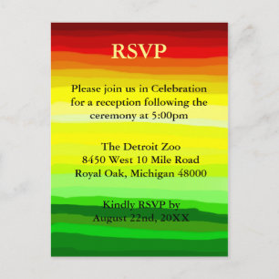 Colourful Abstract Landscape - RSVP Postcard