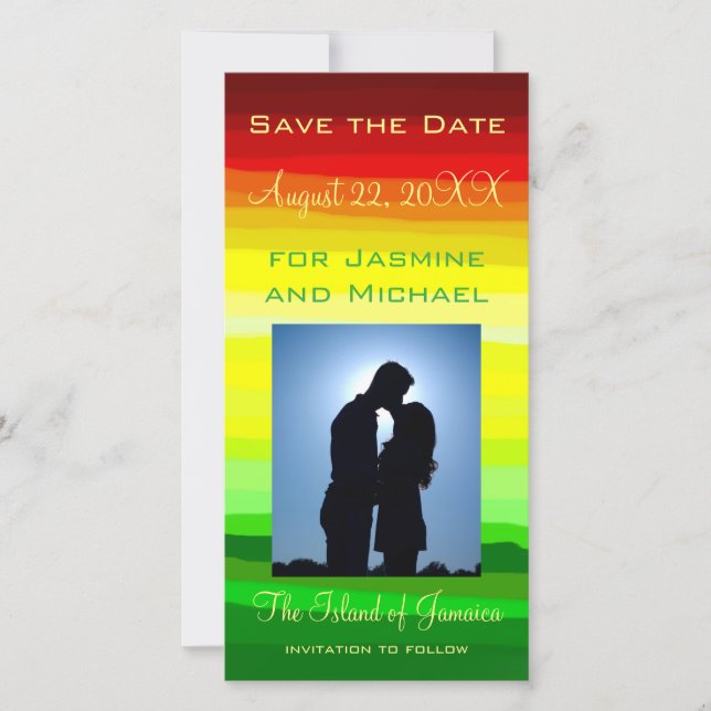 Colourful Abstract Landscape - Save the Date (Front)