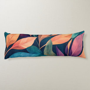 Colourful Abstract Leaves Body Cushion