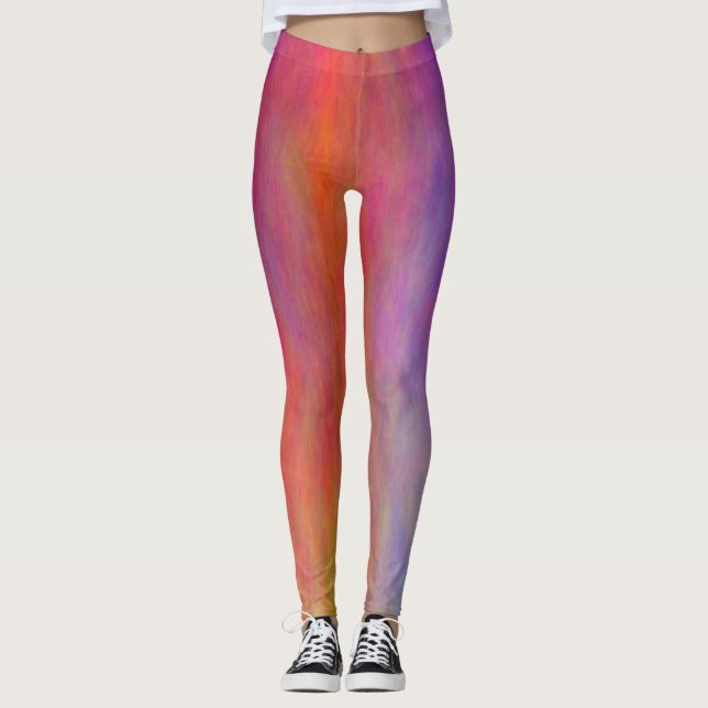 Colourful Abstract Leggings (Front)